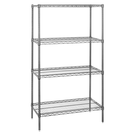 36 x 12 x 63" - 4 Shelf Wire Shelving Starter Unit